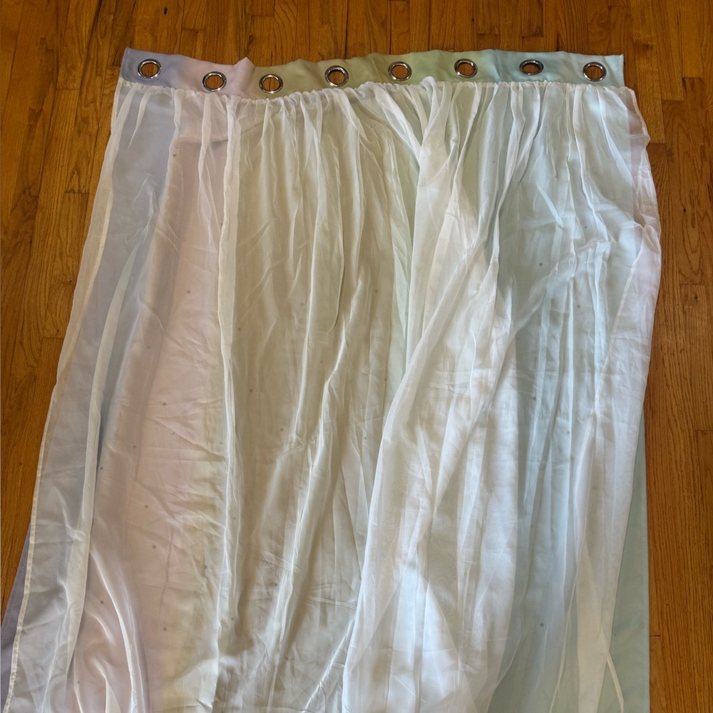 Blackout Curtains with a Sheer White Curtain Panel